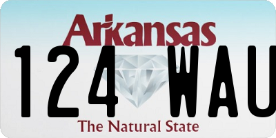 AR license plate 124WAU