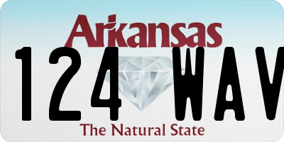 AR license plate 124WAV