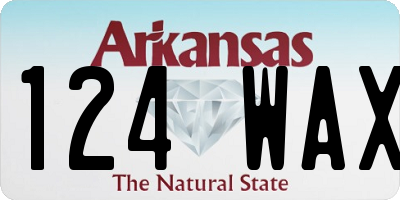 AR license plate 124WAX