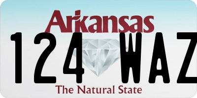 AR license plate 124WAZ