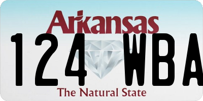 AR license plate 124WBA