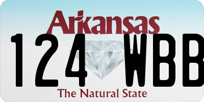 AR license plate 124WBB