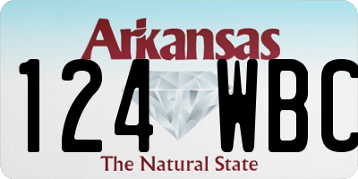 AR license plate 124WBC