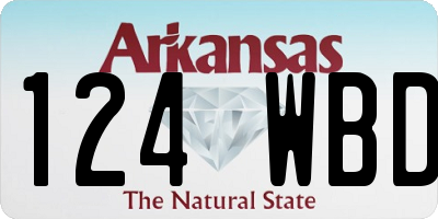 AR license plate 124WBD