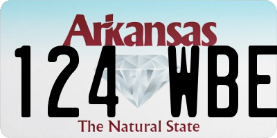 AR license plate 124WBE