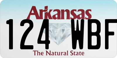 AR license plate 124WBF