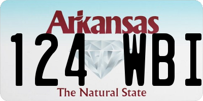 AR license plate 124WBI