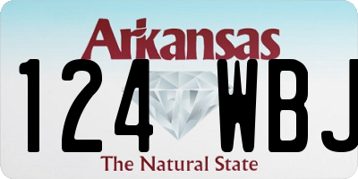 AR license plate 124WBJ