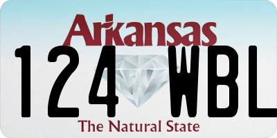 AR license plate 124WBL