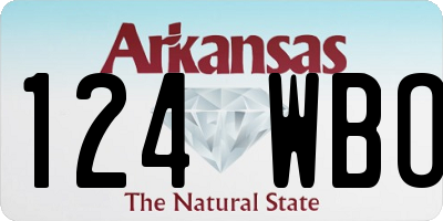 AR license plate 124WBO