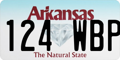 AR license plate 124WBP