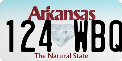 AR license plate 124WBQ