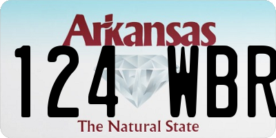 AR license plate 124WBR