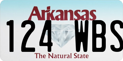 AR license plate 124WBS