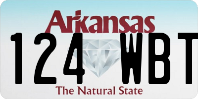 AR license plate 124WBT