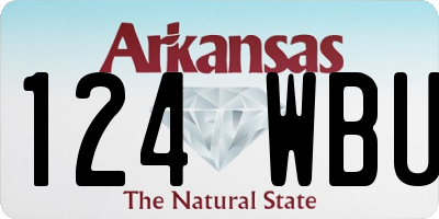 AR license plate 124WBU