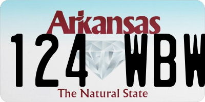 AR license plate 124WBW