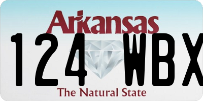 AR license plate 124WBX