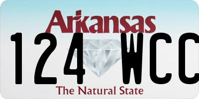 AR license plate 124WCC