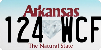 AR license plate 124WCF