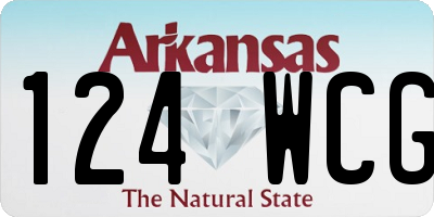 AR license plate 124WCG