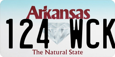 AR license plate 124WCK