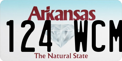 AR license plate 124WCM