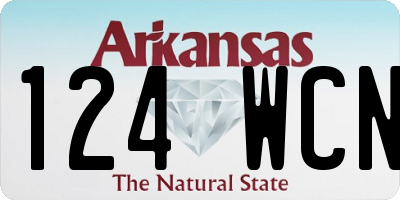 AR license plate 124WCN