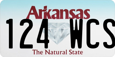 AR license plate 124WCS