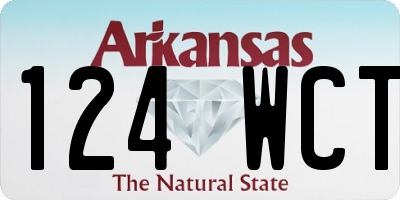 AR license plate 124WCT