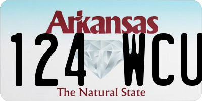 AR license plate 124WCU