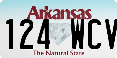 AR license plate 124WCV