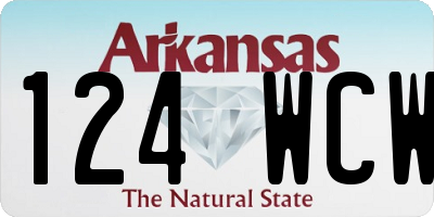 AR license plate 124WCW