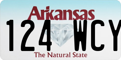 AR license plate 124WCY