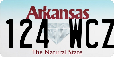 AR license plate 124WCZ