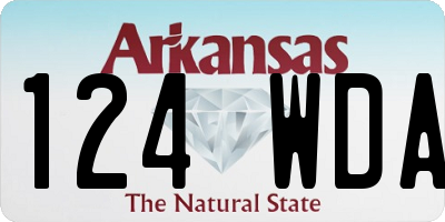 AR license plate 124WDA