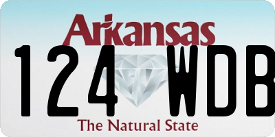 AR license plate 124WDB