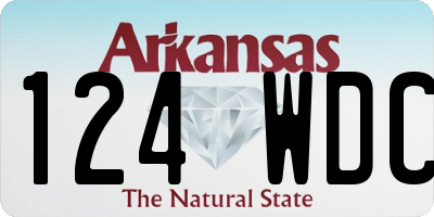 AR license plate 124WDC