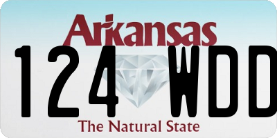 AR license plate 124WDD