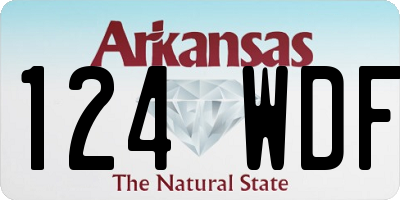 AR license plate 124WDF
