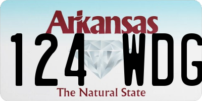 AR license plate 124WDG
