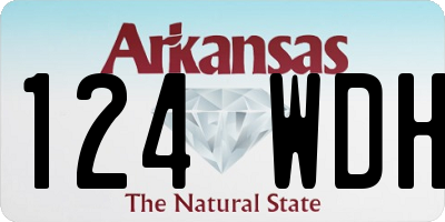 AR license plate 124WDH
