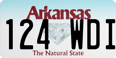 AR license plate 124WDI