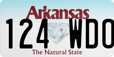 AR license plate 124WDO