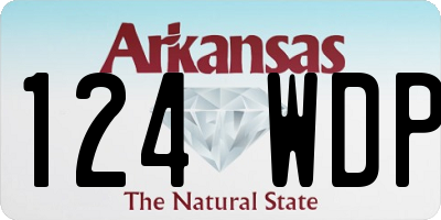 AR license plate 124WDP