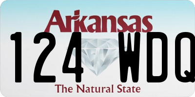 AR license plate 124WDQ