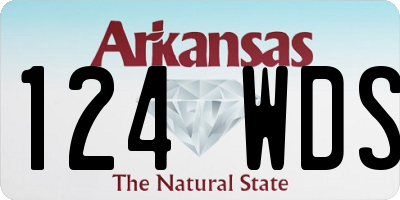 AR license plate 124WDS