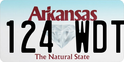 AR license plate 124WDT