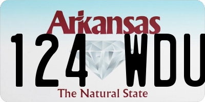 AR license plate 124WDU