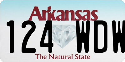 AR license plate 124WDW